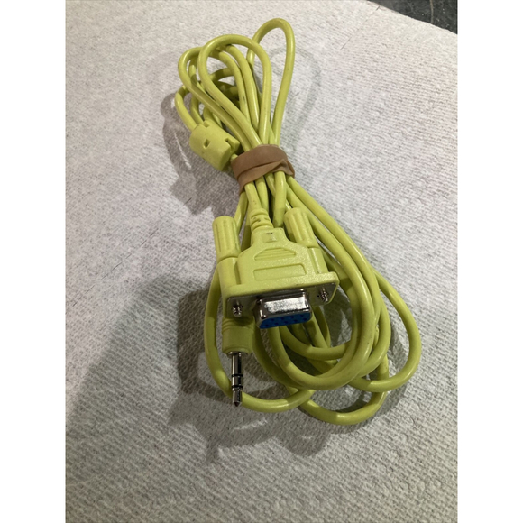DB9 Female to Mini DIN8 Male Serial Console Cable Approx. 8ft Green Cord - Picture 2 of 3